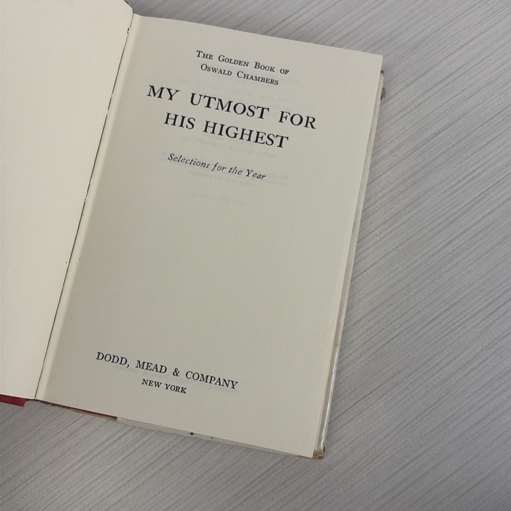 My Utmost for His Highest: The Golden Book of Oswald Chambers-HCDJ - Picture 6 of 7